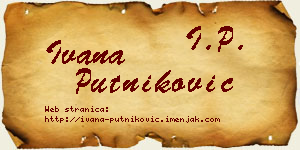 Ivana Putniković vizit kartica